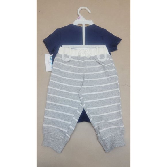 Carter's Baby Boys 2PC Bodysuit Set 9 Months Blue - Picture 4 of 7